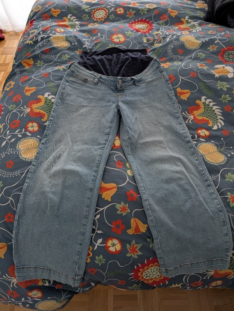 Zwangerschapsjeans, Autre, Blauw, Gedragen, Broek of Spijkerbroek