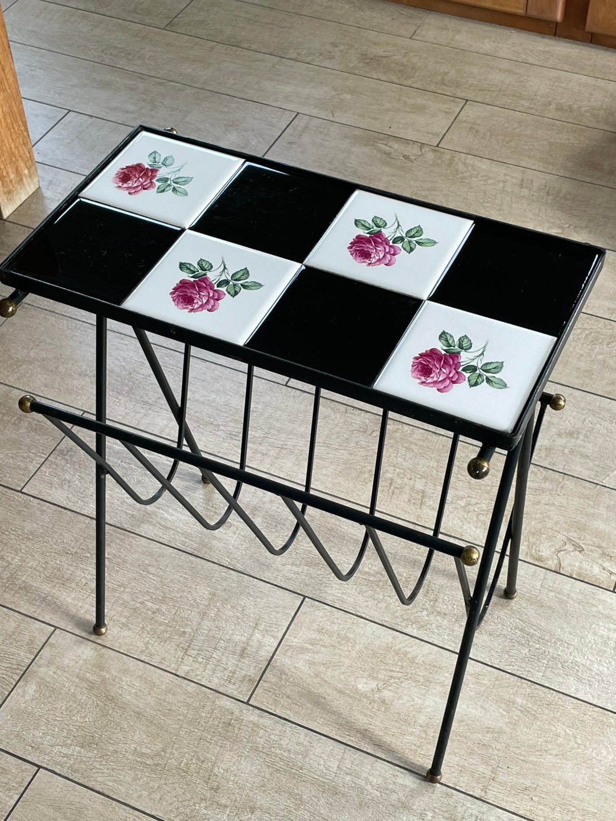 Bijzettafel met Ingebouwde lectuurbak, Antiek en Kunst, Ophalen