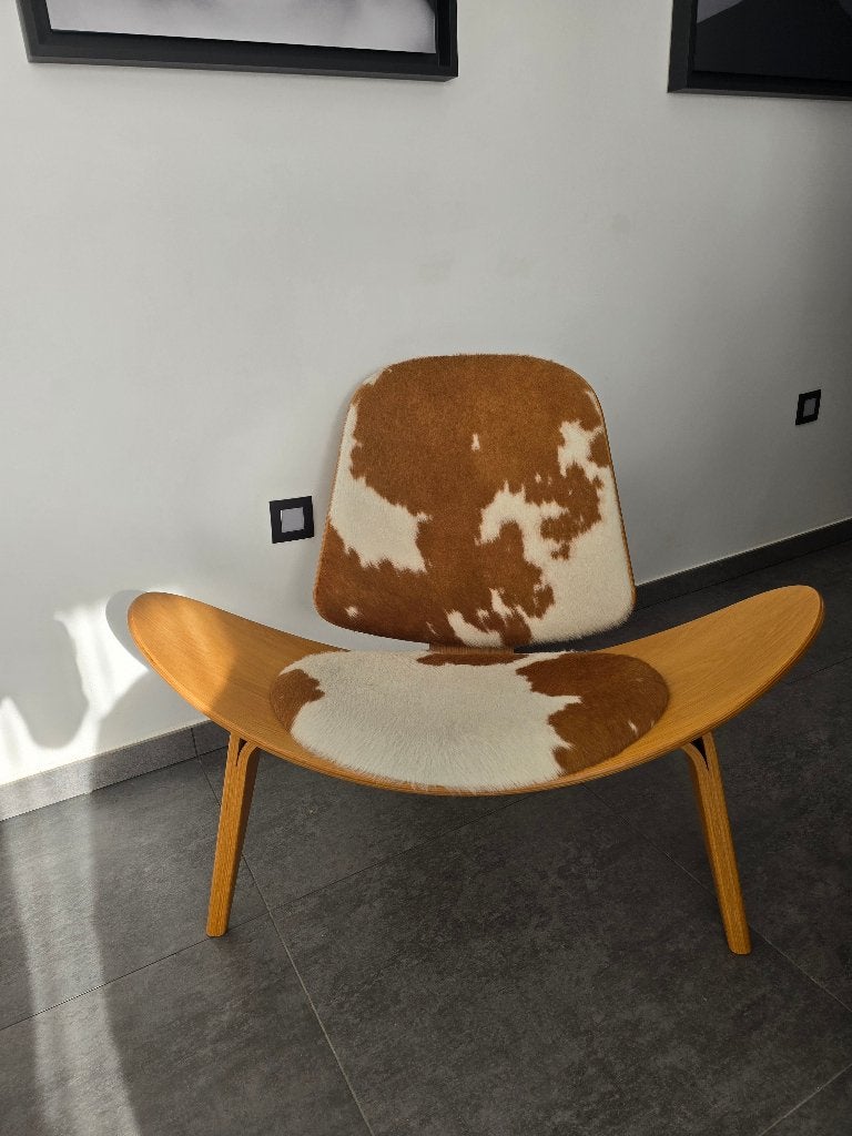 Hans Wegner - Loungefauteuil CH07 - Shell Chair, Huis en Inrichting, Ophalen, Zo goed als nieuw, 75 tot 100 cm, Modern