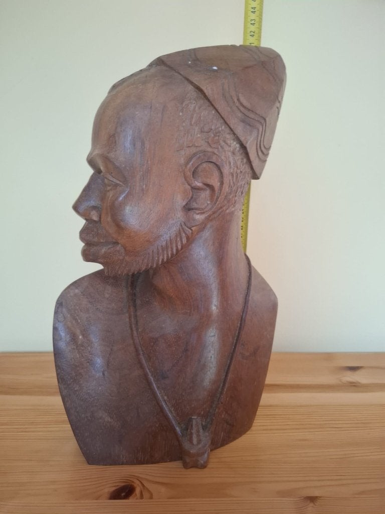 Statue africaine, Antiquités & Art, Bois, Brun, Homme, Enlèvement