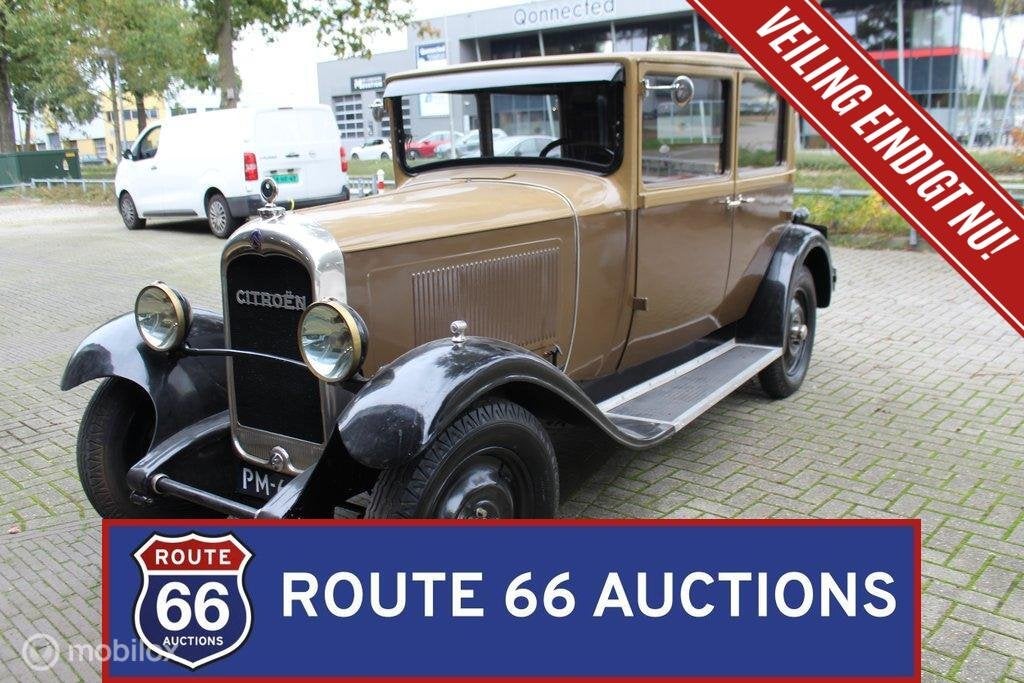 Citroën AC4 | 1929 | Route 66 Auctions, Auto's, Oldtimers, Citroën, Zwart, Bedrijf, Handgeschakeld