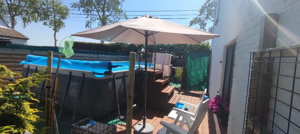 Kompleet "BOVENGRONDS ZWEMBAD" met ALLE TOEBEHOREN !, Tuin en Terras, Zwembaden, Gebruikt, 300 cm of meer, Opzetzwembad, Ophalen
