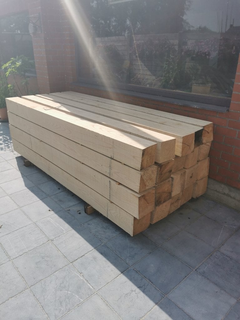 eiken balken (amerikaanse eik), Neuf, 50 mm ou plus, 200 à 250 cm, Chêne