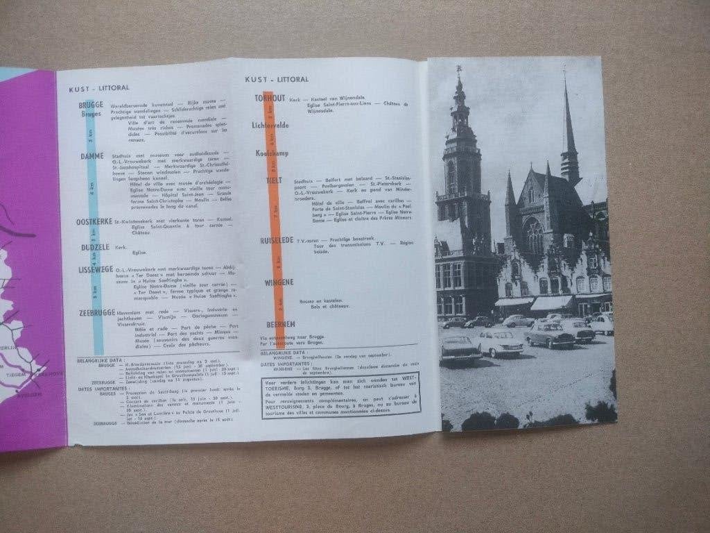 Oude gidsen kaarten West-Vlaanderen / kust, Boeken, Reisgidsen, Ophalen of Verzenden, Zo goed als nieuw, Benelux, Overige merken