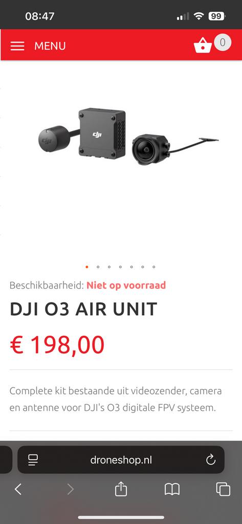 Dji 03 air unit te koop, Motoren, Accessoires | Navigatiesystemen, Zo goed als nieuw, Ophalen