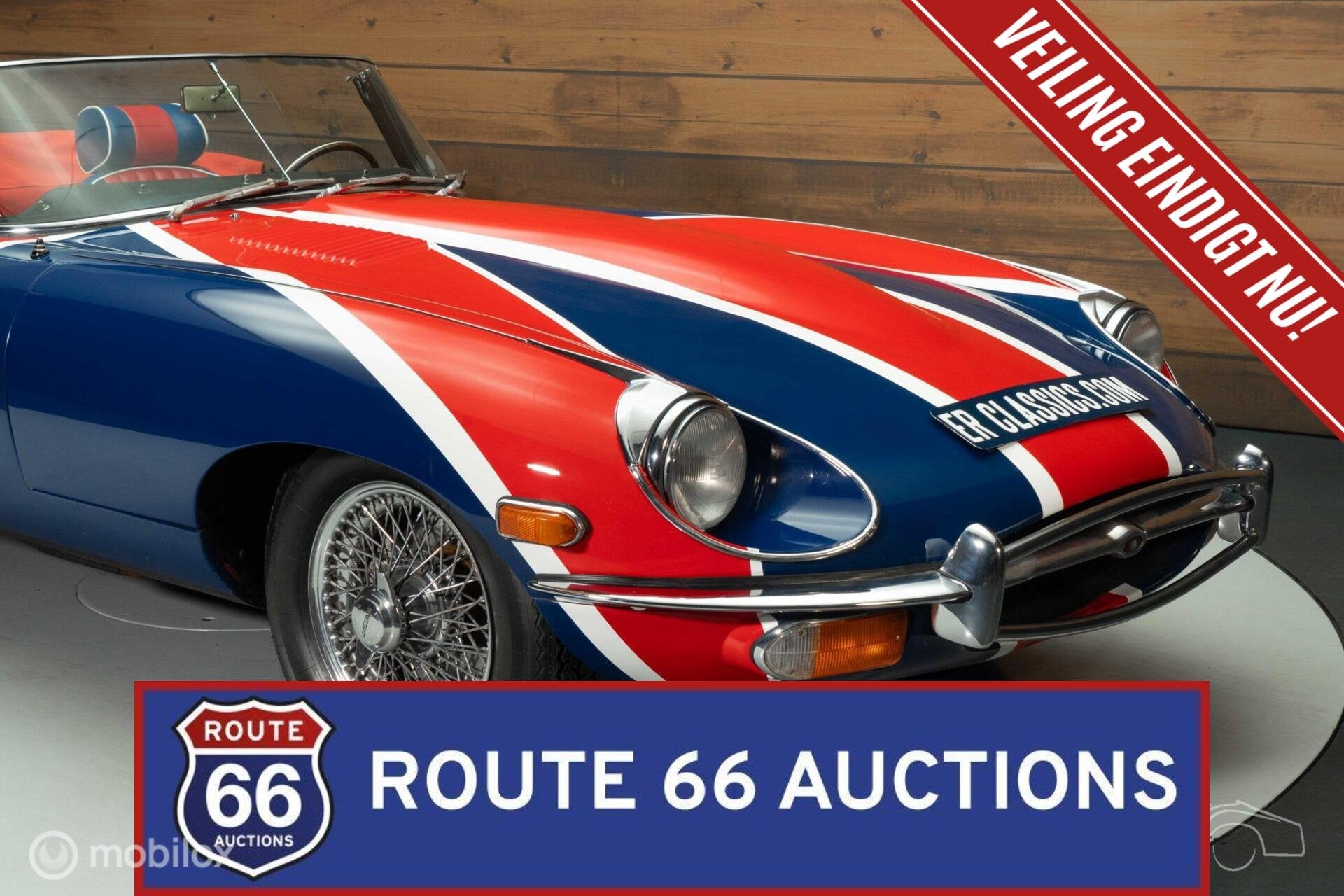Jaguar E-Type S2 Cabriolet | 1970 | Route 66 Auctions, Autos, Achat, Entreprise, Boîte manuelle, Autre carrosserie