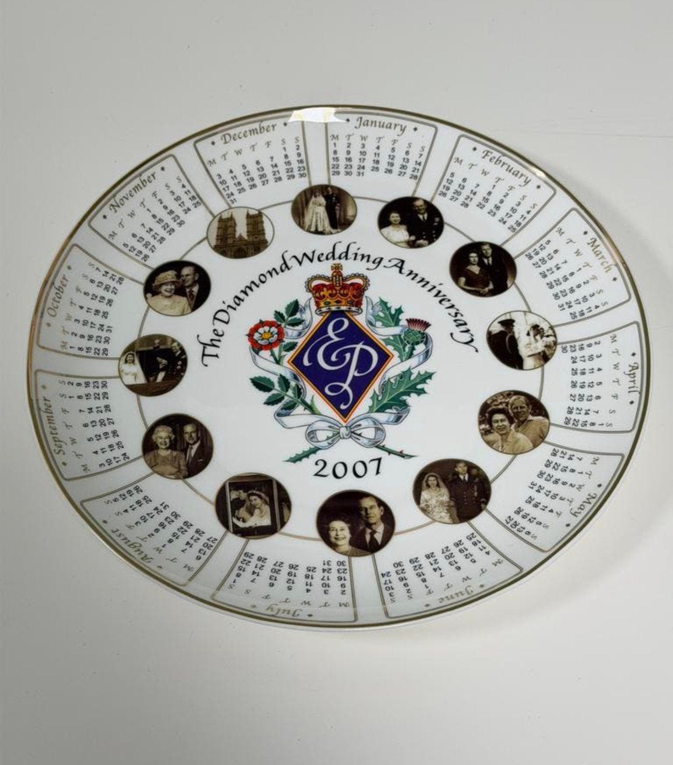 Royal Worcester Diamond Wedding Bord 2007 Limited edition !, Antiek en Kunst, Ophalen of Verzenden