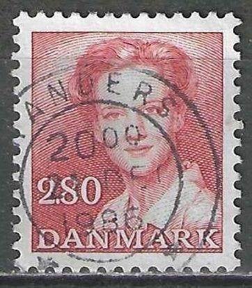 Denemarken 1985 - Yvert 826 - Koningin Margrethe II (ST), Verzenden, Denemarken, Gestempeld