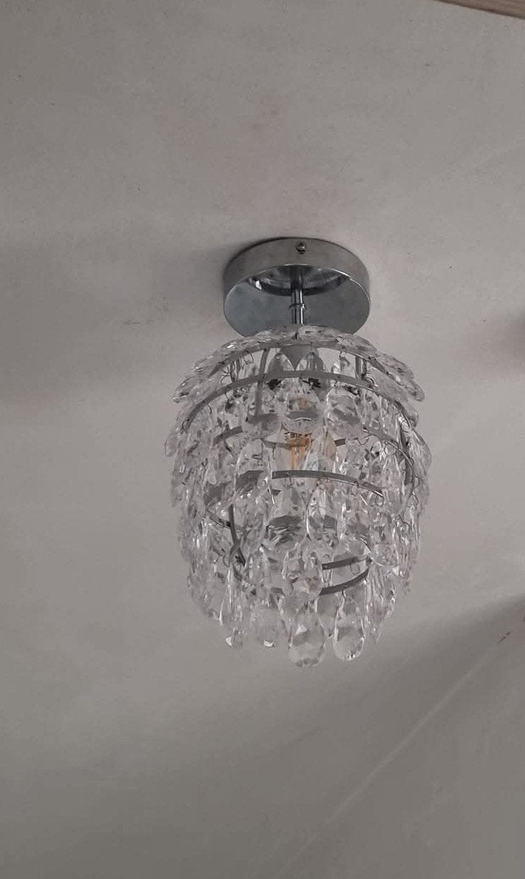 plafond lamp, Ophalen, Zilver, Gebruikt, Design