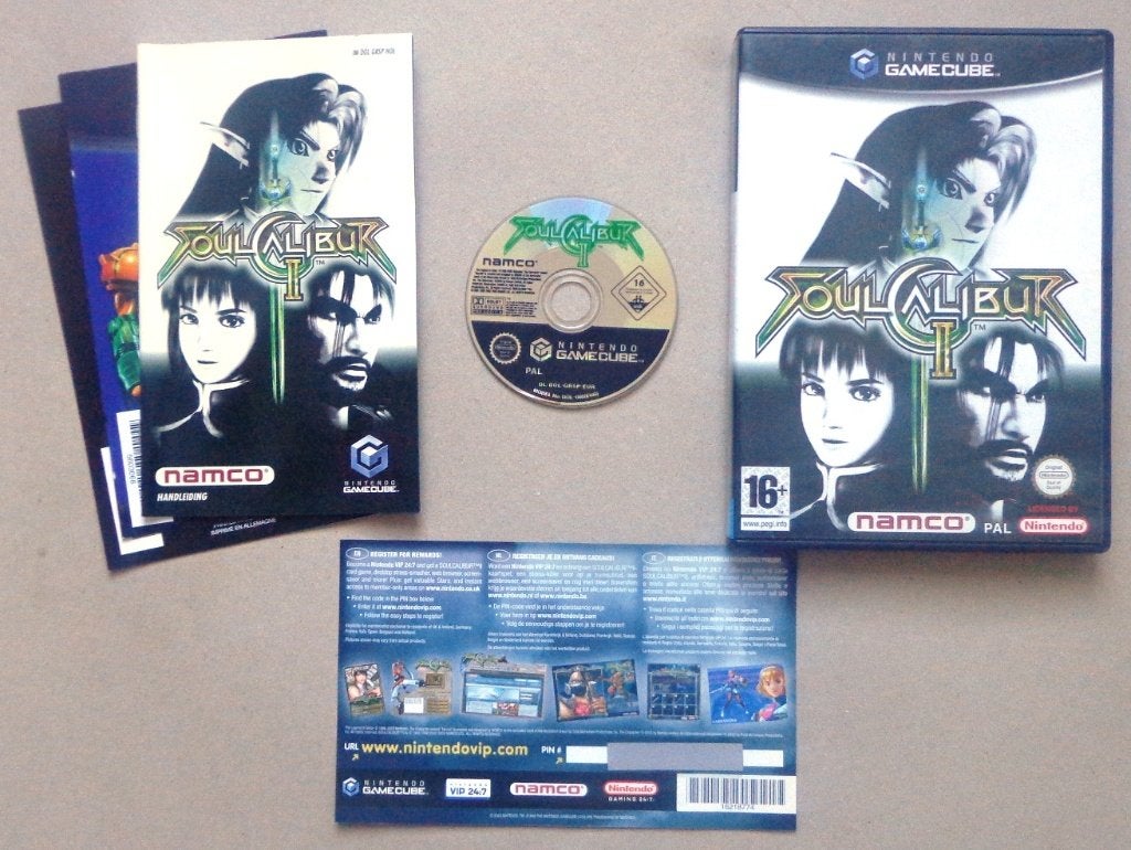 Soul Calibur 2 + VIP voor de Nintendo GameCube Compleet, Games en Spelcomputers, Ophalen of Verzenden, Zo goed als nieuw