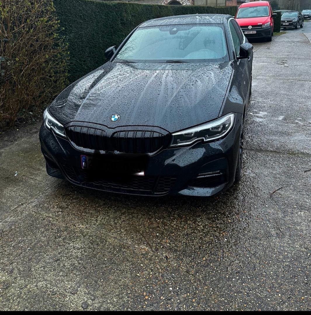BMW 320 M-PACK Diesel Euro 6d – 2021, Auto's, BMW, Automaat, Achterwielaandrijving, Zwart, Leder