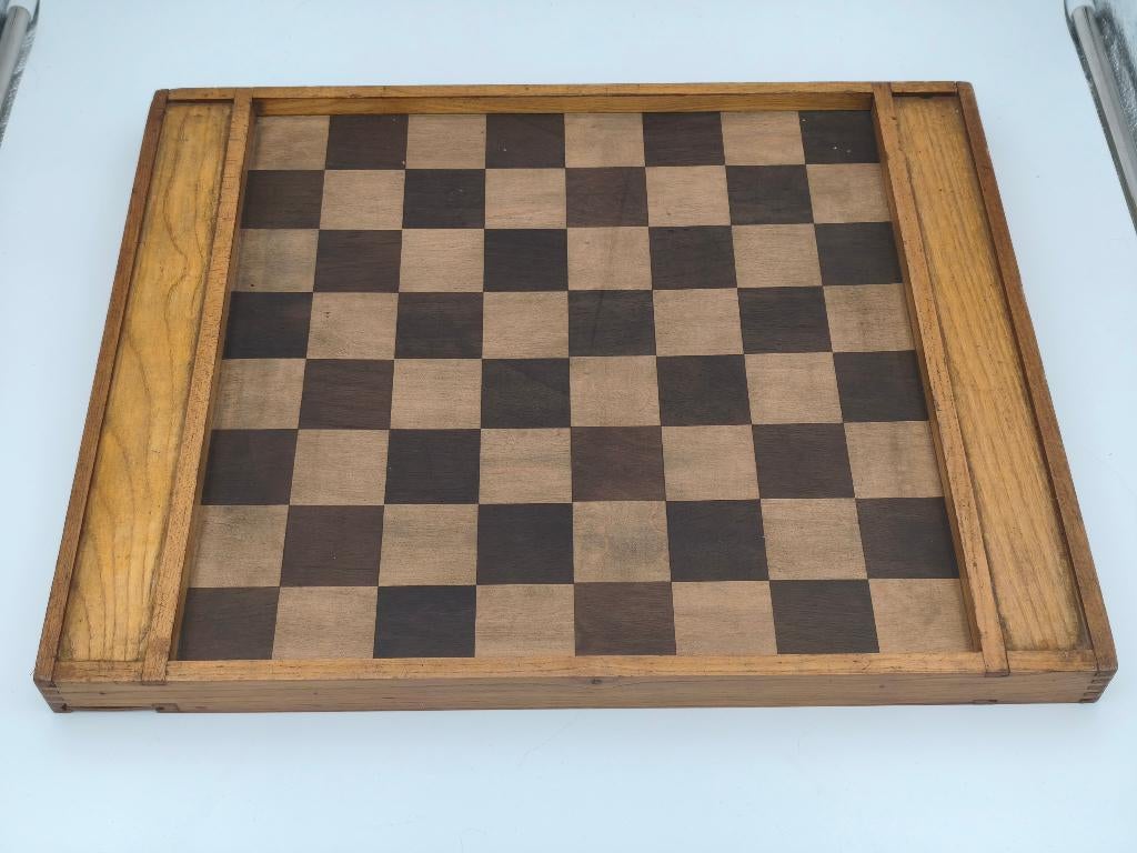 Vintage Houten Dambord 8x8 & 10x10 ca.1930 Breveté, Enlèvement