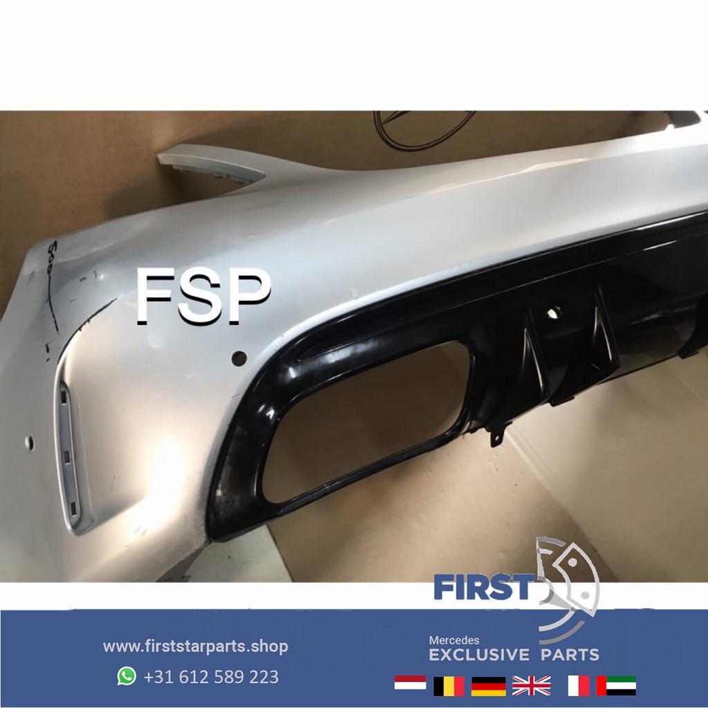 W205 C63S AMG FACELIFT ACHTERBUMPER + DIFFUSER ZILVERGRIJS o, Arrière, Utilisé, -, -