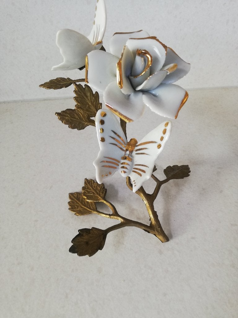 beeldje figuurtje roos en vlinder, Ophalen