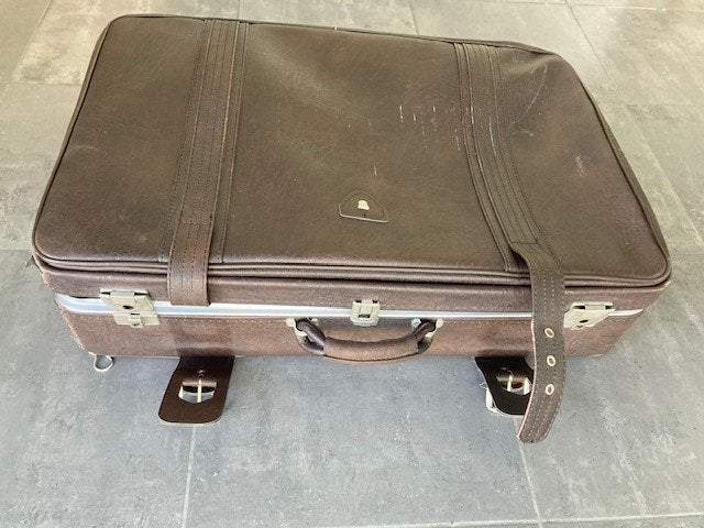 Vintage koffer / valies (75 op 50 cm), Handtassen en Accessoires, Koffers, Ophalen, Overige materialen, Gebruikt, 45 tot 55 cm