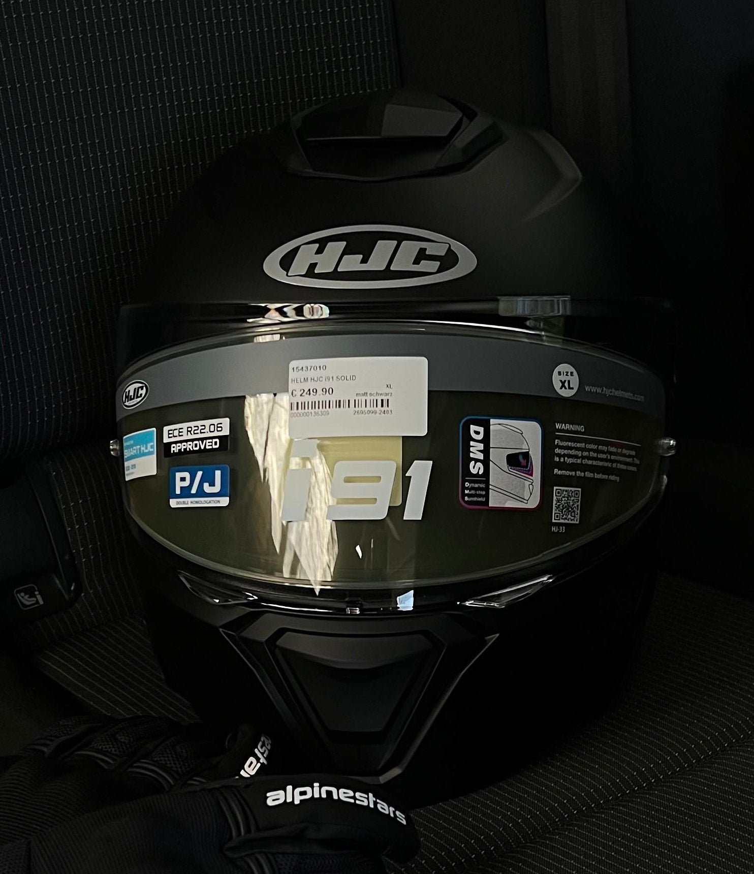 HJC i91 Zwart/Noir met Pinlock XL/L, Ophalen, XL, Systeemhelm, HJC