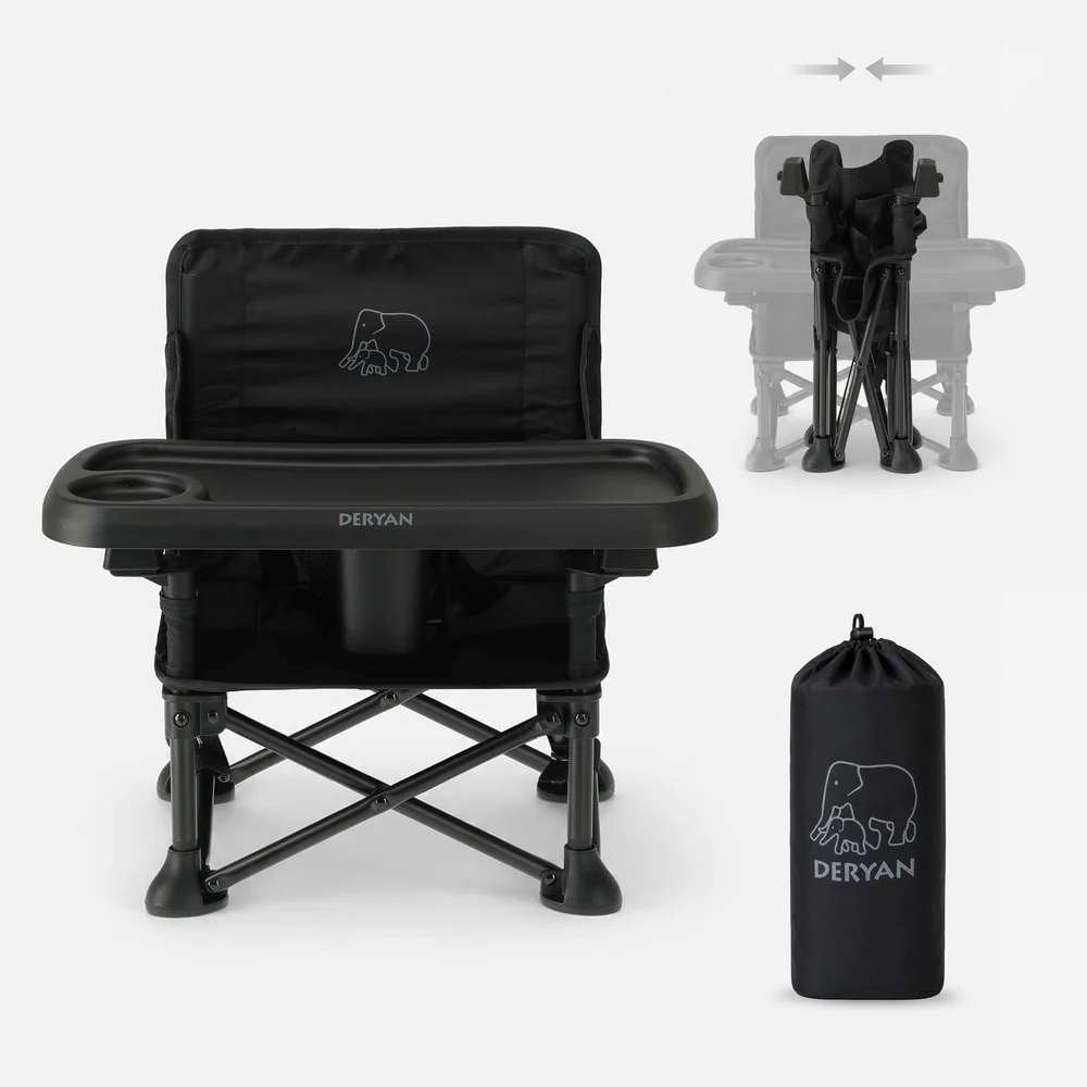 Deryan Mini Pop 'N Sit Opvouwbare Kinderstoel – Zwart, Enlèvement ou Envoi, Comme neuf, Autres types