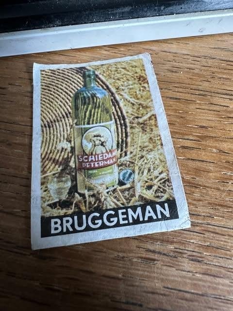 Étiquette de boîte d'allumettes Bruggeman, Collections, Boîtes ou marques d'allumettes, Enlèvement ou Envoi, Utilisé, Bruggeman