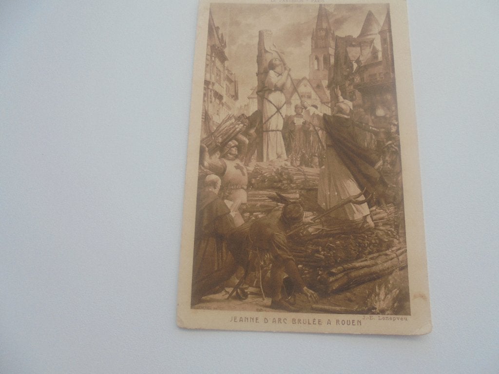 jeanne d'arc brulée à rouen, Envoi, Avant 1920, Non affranchie, Stars et Célébrités