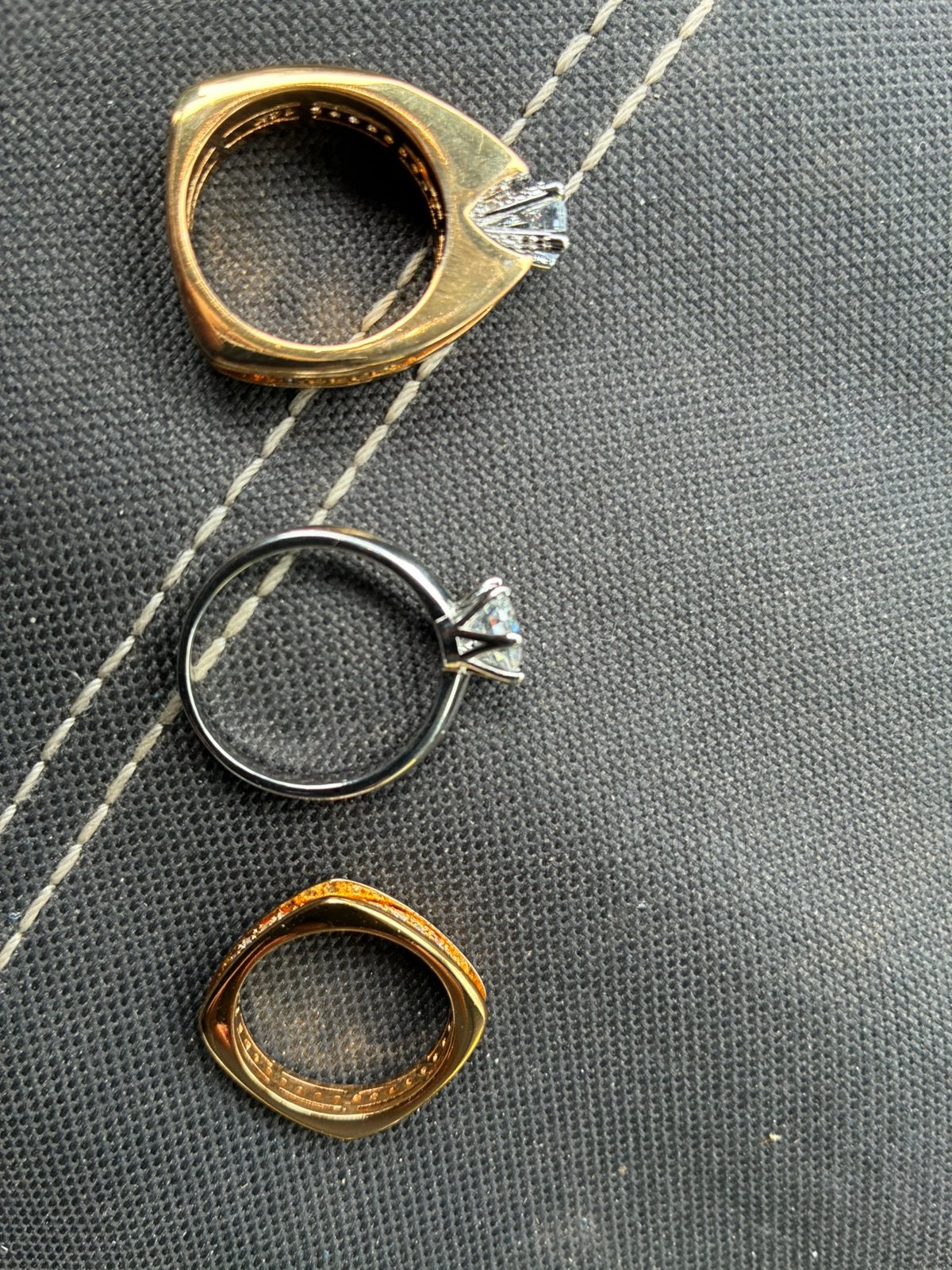 3 ringen maat 10, Handtassen en Accessoires, Ophalen, Goud