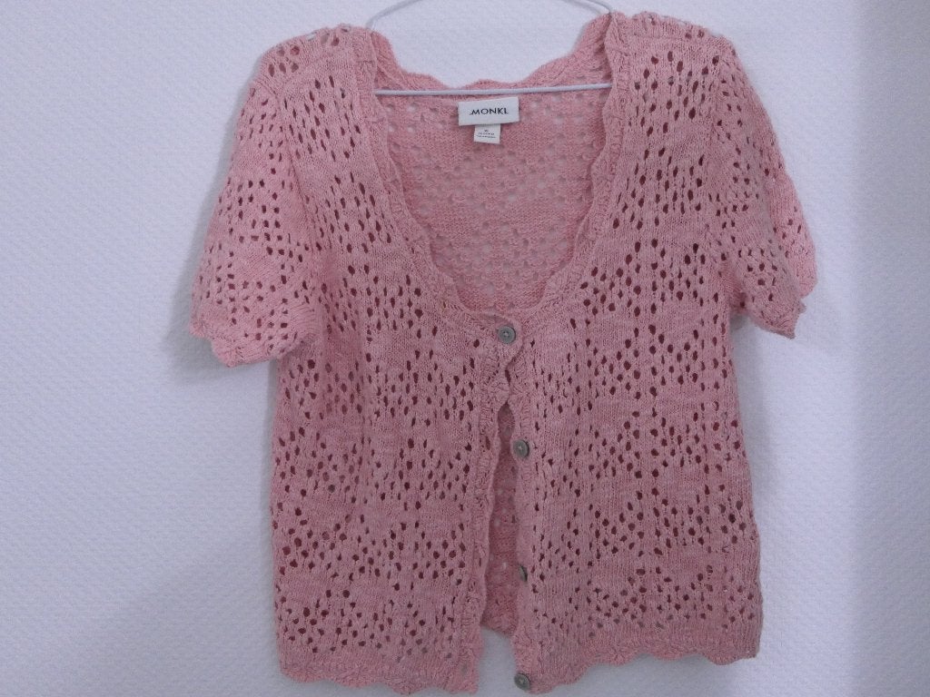 roze cardigan korte mouw, Ophalen, Maat 46/48 (XL) of groter, Roze