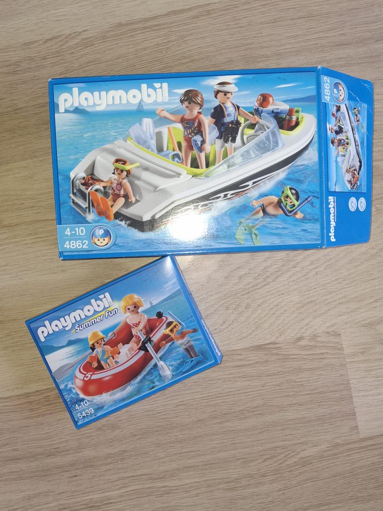 Set de 2 bateaux Playmobil, Enlèvement, Comme neuf, Ensemble complet