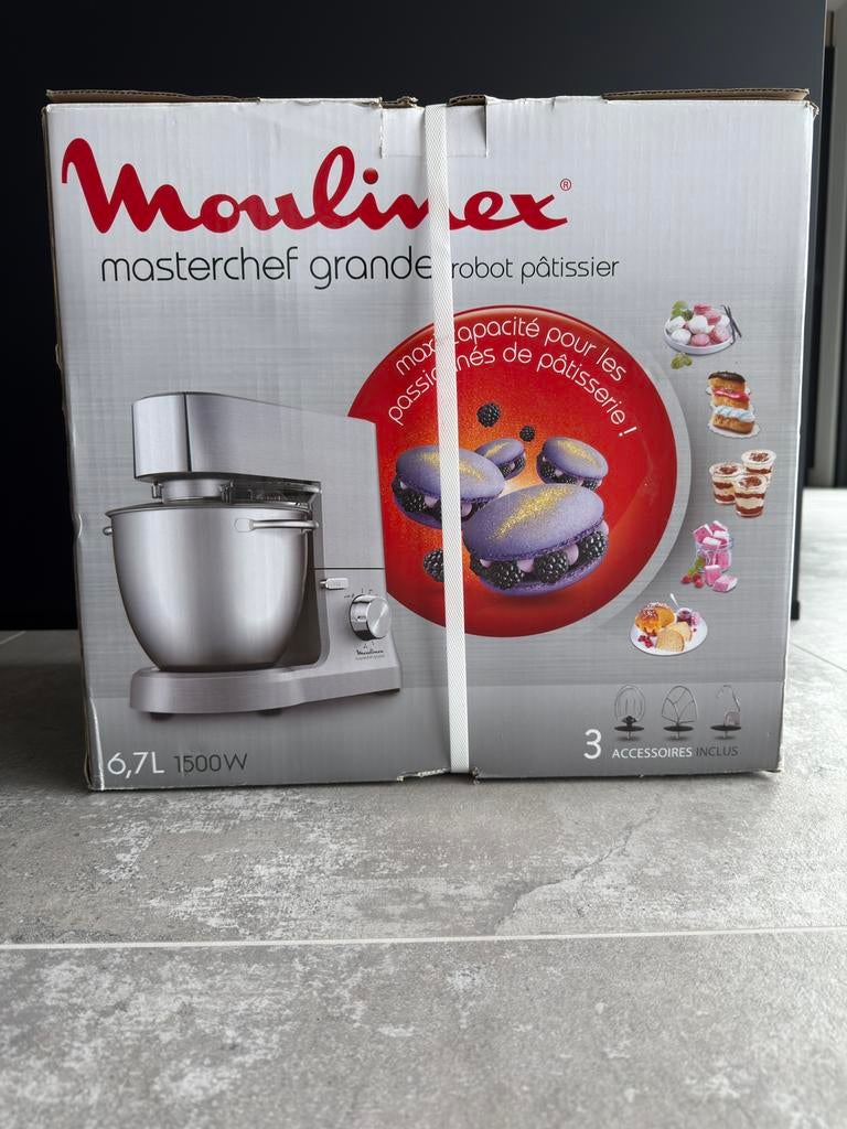 Robot pâtissier Moulinex Masterchef grande neuf, Electroménager, 4 litres ou plus, Enlèvement, Neuf