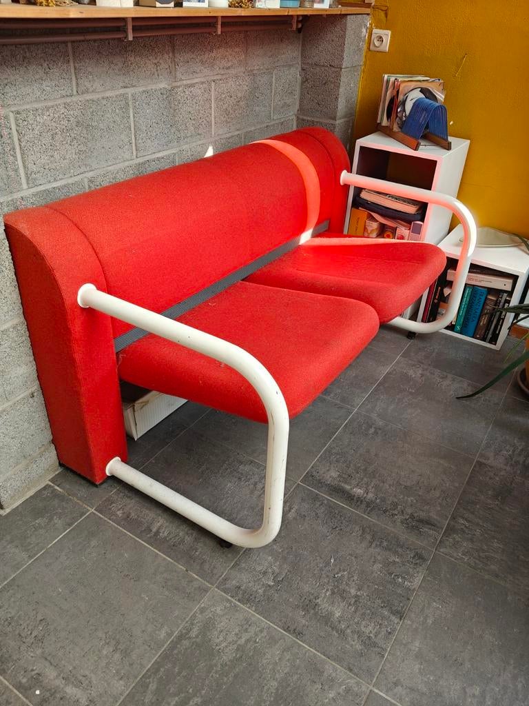 Authentieke zitbank vintage space age uniek stuk, Antiek en Kunst, Ophalen