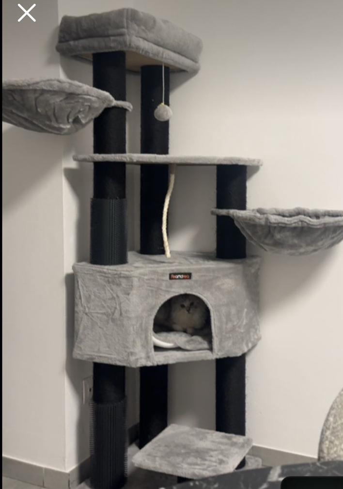 Kattenkrabpaal / kattentoren – zo goed als nieuw, Dieren en Toebehoren, Krabmeubelen, Ophalen, Zo goed als nieuw, Krabpaal