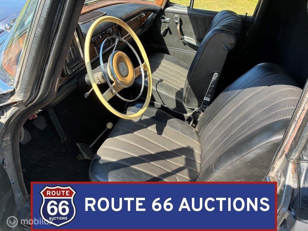 Mercedes-Benz 220 SE | 1963 | Route 66 Auctions, Zwart, Mercedes-Benz, Bedrijf, Handgeschakeld