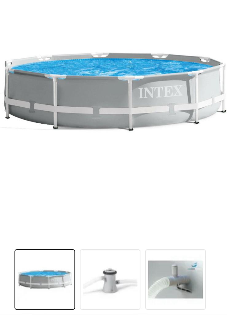 Zwembad Intex prism 366 + veel accessoires, Ophalen, Zo goed als nieuw