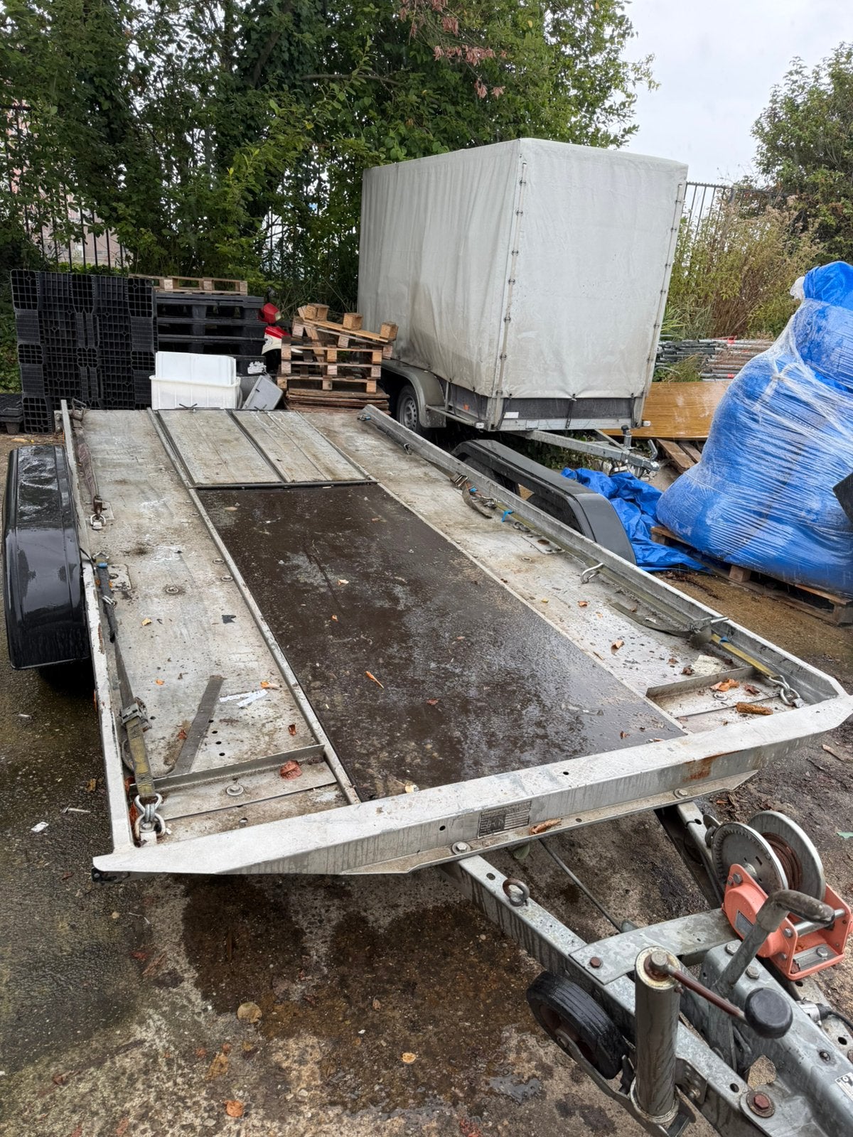 Auto Transporter trailer aanhangwagen, Ophalen, Zo goed als nieuw