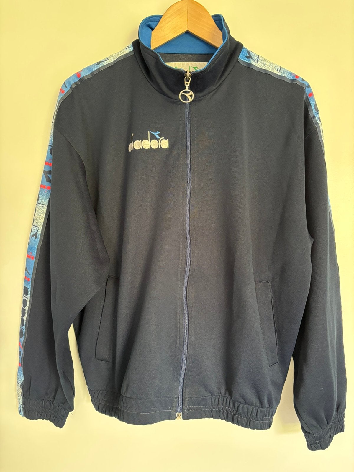 Veste de survêtement Diadora vintage, Football, Enlèvement ou Envoi, Taille 52/54 (L), Porté