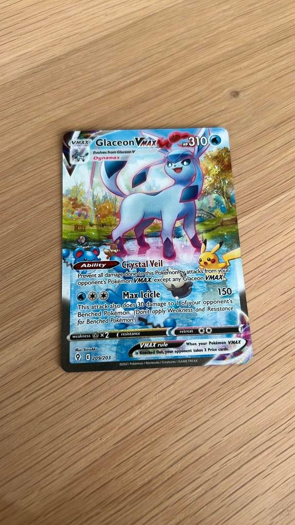 Glaceon Vmax, Ophalen, Nieuw, Losse kaart