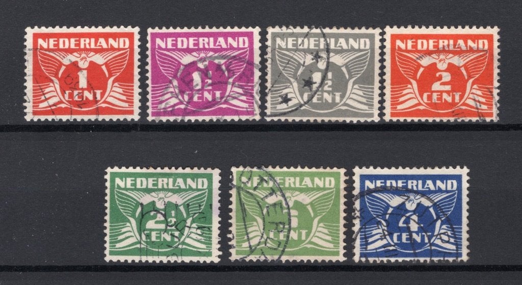 PAYS-BAS 170/176 estampillés 1926-1935 - Colombe volante -3, Envoi, Jusqu'à 1940, Affranchi