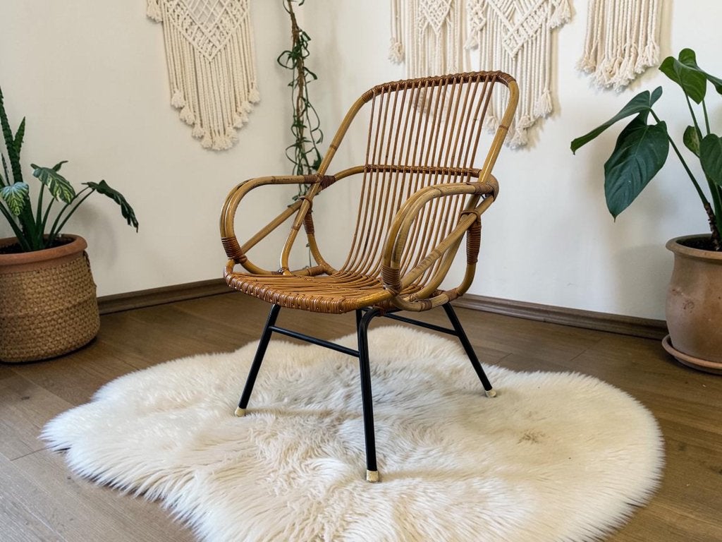 vintage rotan stoel /fauteuil Rohé Noordwolde, Antiek en Kunst, Ophalen