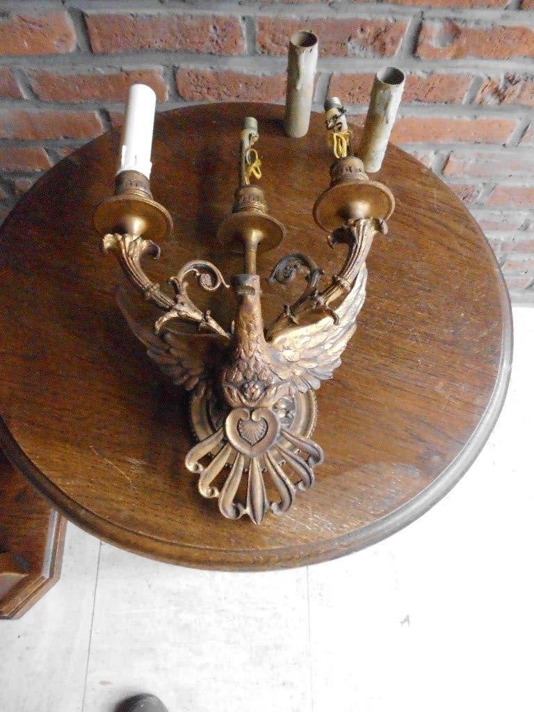 Arend, applique, wandverlichting in messing, Huis en Inrichting, Ophalen, Gebruikt, Metaal, Wandlamp