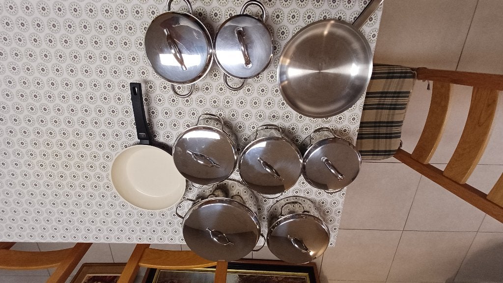 potten en pannen, Geschikt voor inductie, Ophalen of Verzenden, Zo goed als nieuw, Pannenset
