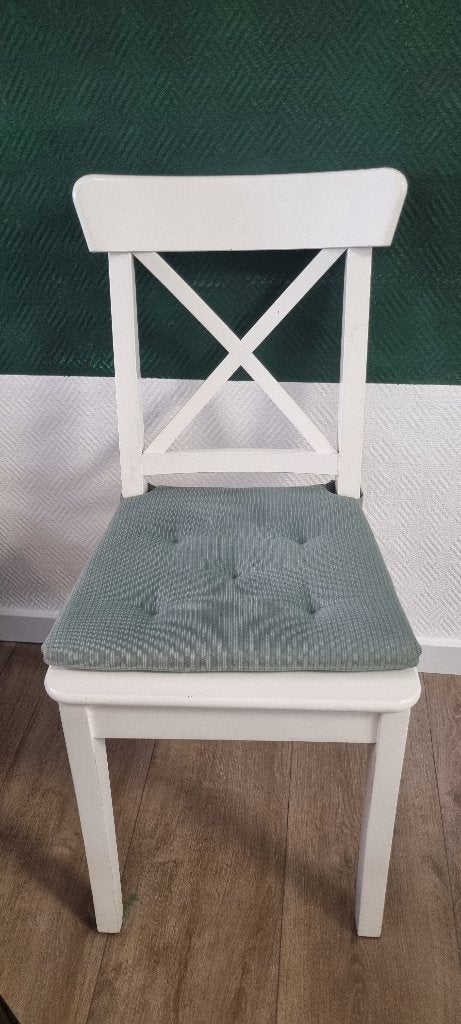 Ikea eetkamerstoelen 4 stuks, Ophalen, Gebruikt, Wit, Vier