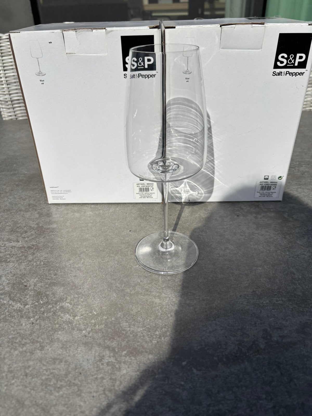 Salt & Pepper villa wijnglazen 51 cl  ( 9 stuks), Ophalen of Verzenden, Zo goed als nieuw