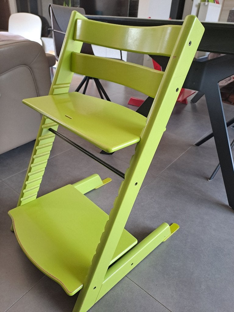 Tripp Trapp Stokke kinderstoel groen, Kinderen en Baby's, Ophalen, Zo goed als nieuw, Meegroeistoel
