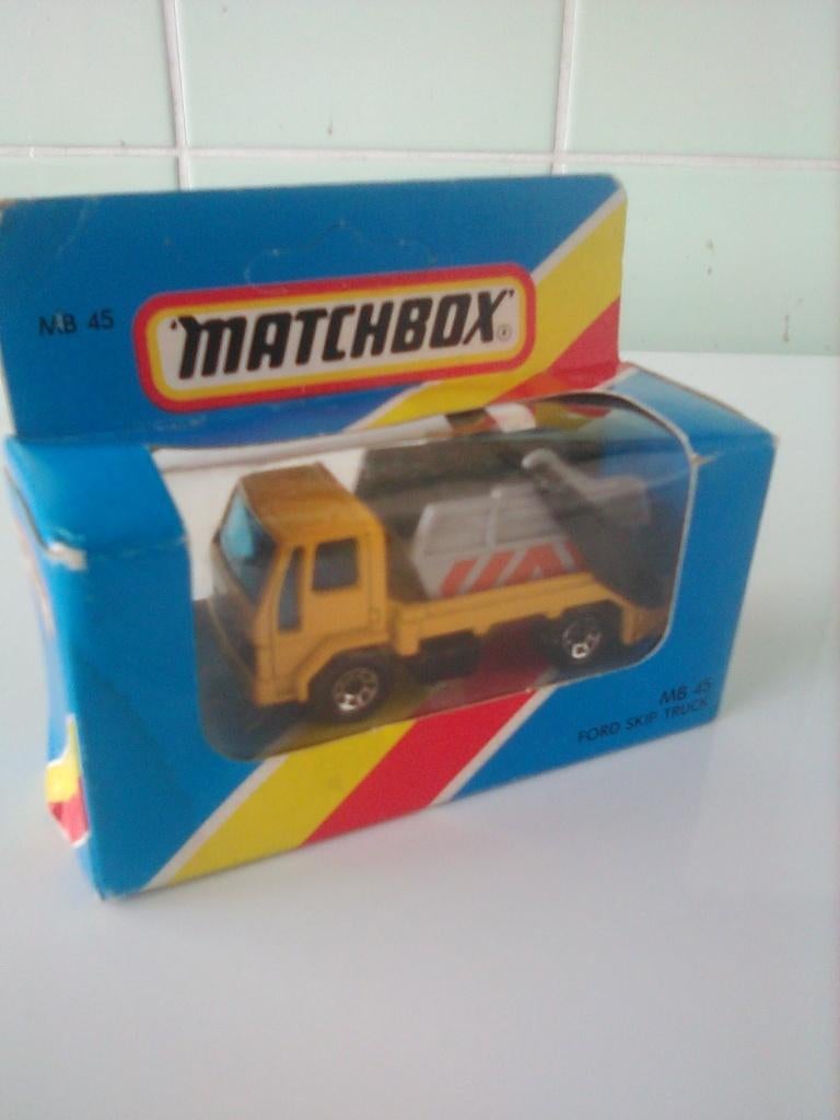 Vintage Matchbox Ford Skip Truck AFHALING LEES BESCHRIJVING, Hobby en Vrije tijd, Modelauto's | 1:50, Ophalen, Nieuw, Auto, Matchbox