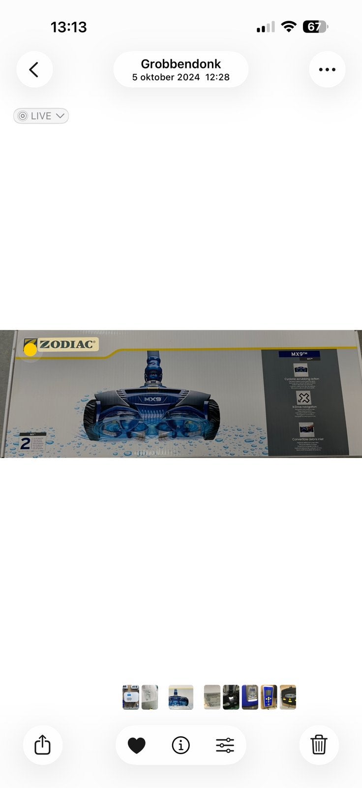 Zodiac MX-9 zwembadrobot NIEUW in de doos - €250, Ophalen, Nieuw, Overige typen