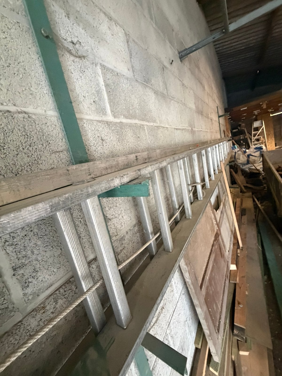 Double Echelle a corde +- 4,5 5 m : deploiement 9-9,5 m, Bricolage & Construction, Enlèvement, Utilisé, Échelle