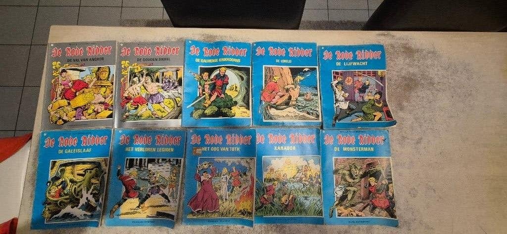 De rode ridder strips 1977 tot 1993, Willy Vandersteen, Meerdere stripboeken, Ophalen, Gelezen