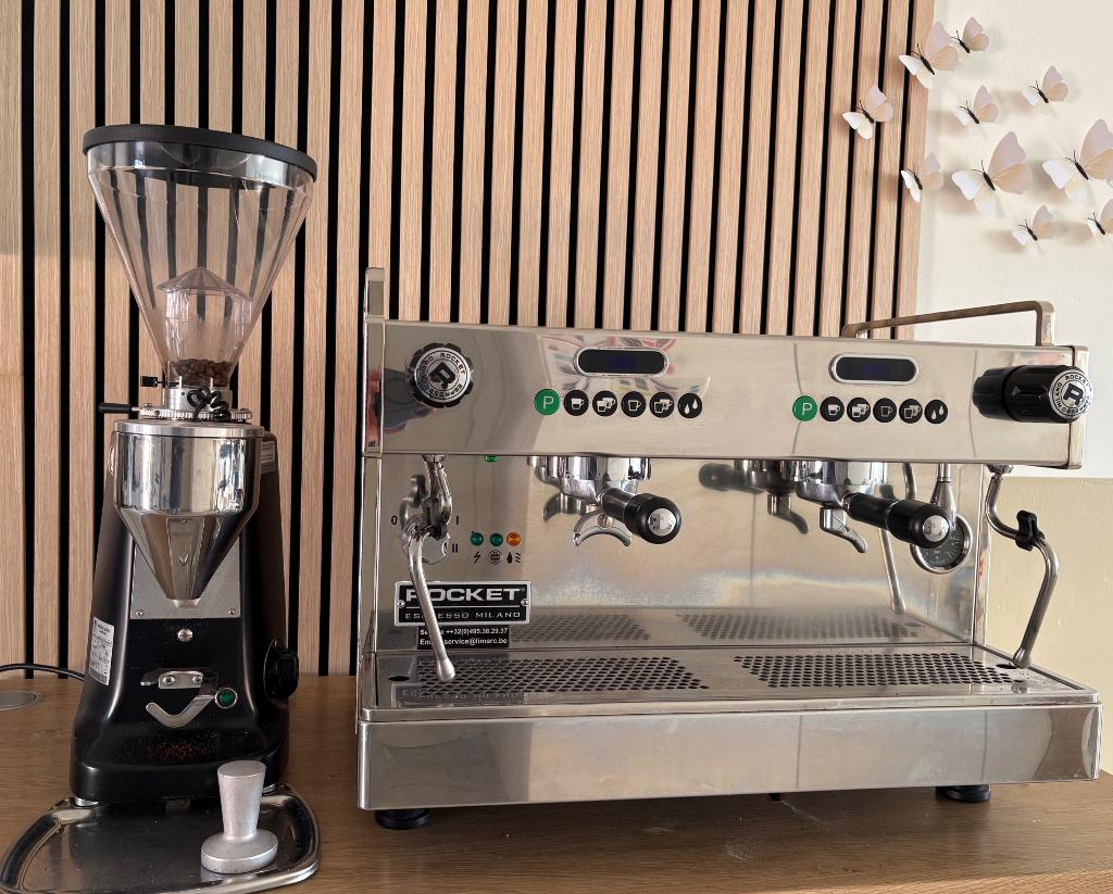 Machine à expresso Rocket Boxer 2gr + Mazzer Jolly, Enlèvement, Comme neuf, Cafetière