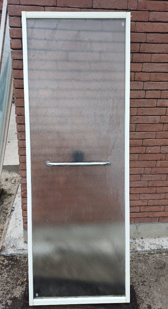 Douchedeur met wand, Ophalen, Gebruikt, Glas, Douche