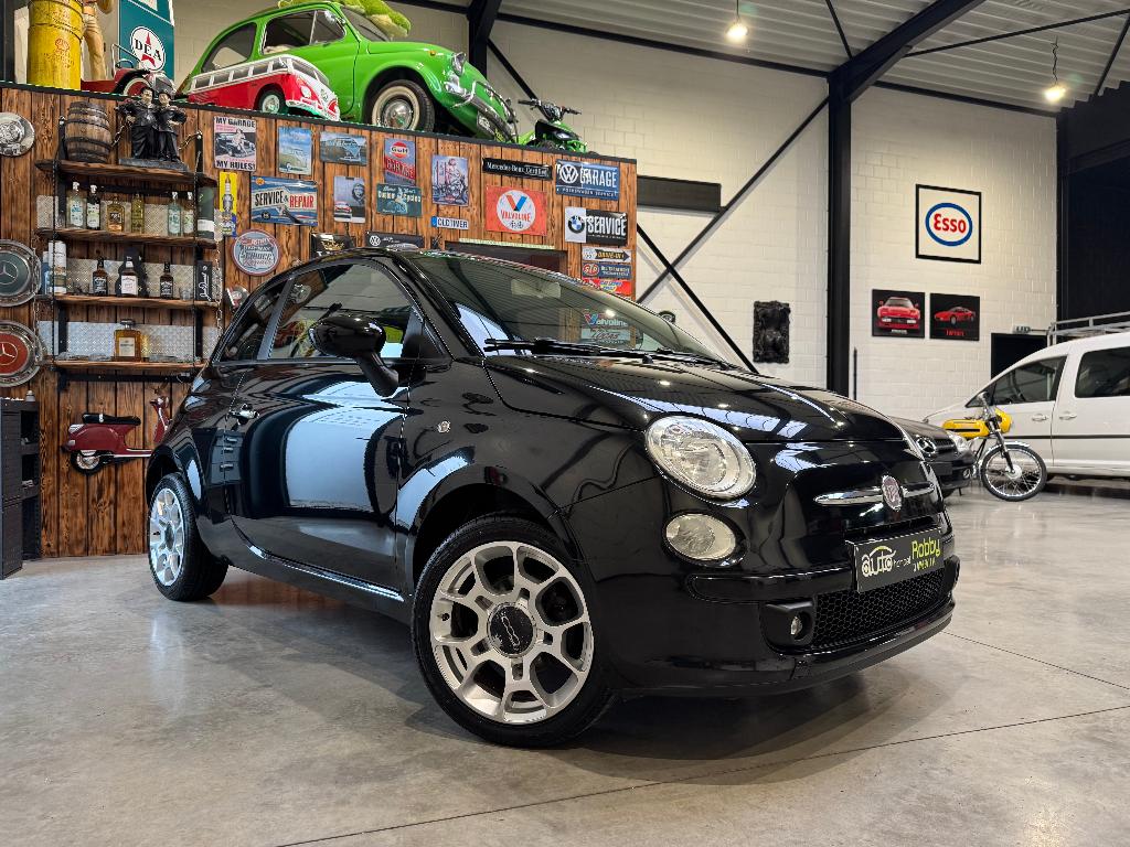 FIAT 500 - 1.4 CC - 101 PK - 58.000 KM- TOPSTAAT -GARANTIE -, Auto's, Fiat, Voorwielaandrijving, 4 zetels, Zwart, 4 cilinders