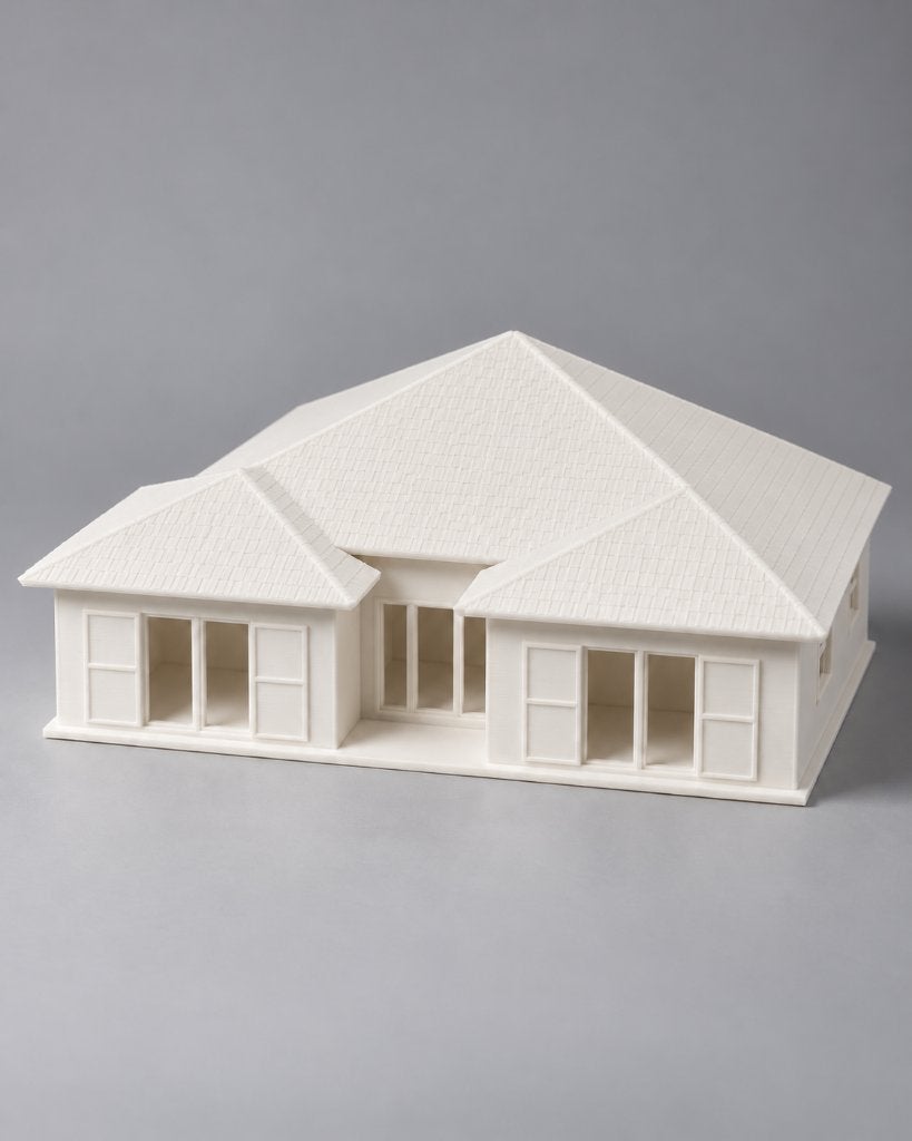 3D maquette van jouw eigen huis, 20cm, Verzenden, Nieuw, 1:32 tot 1:50