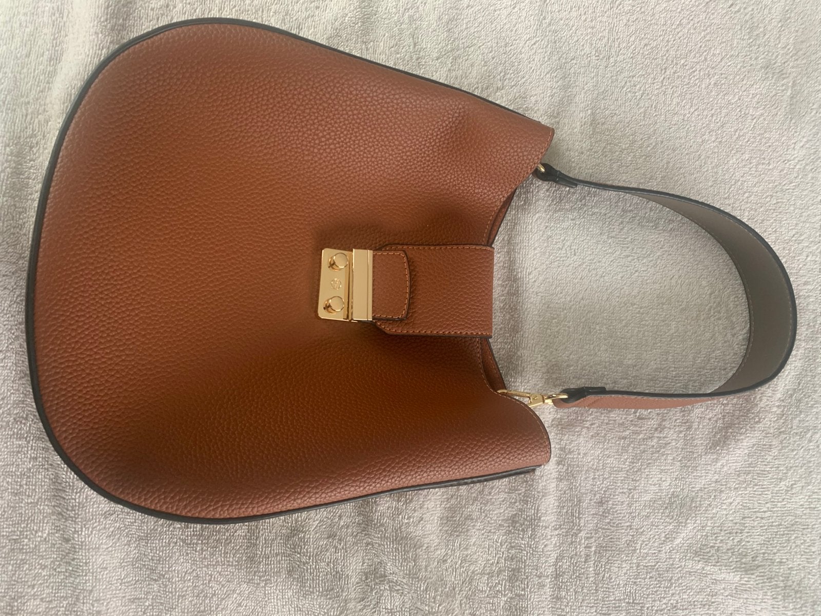 Lederen handtas, Handtassen en Accessoires, Ophalen, Zo goed als nieuw